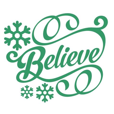 Believe Christmas Cuttable Design PNG DXF SVG & Eps File for - Etsy