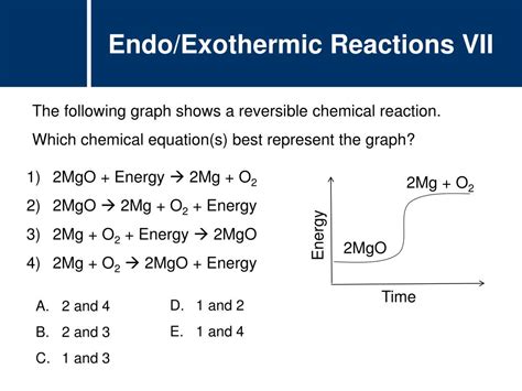 PPT - Chemistry Chemical Reactions : Exothermic and Endothermic ...