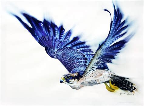 Peregrine Falcon I Painting by Anisha Heble | Saatchi Art