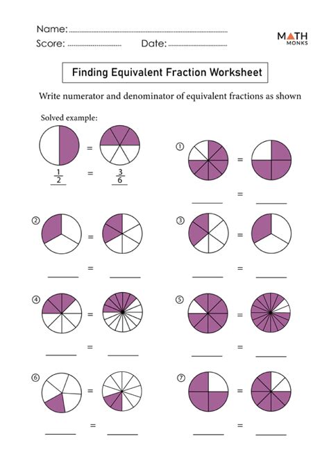 equivalent fractions for 1 2 worksheet fraction worksheets free ...