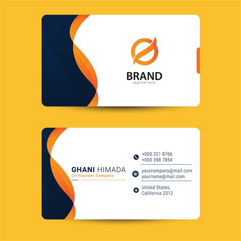 Business card front and back design template. 3041705 Vector Art at ...