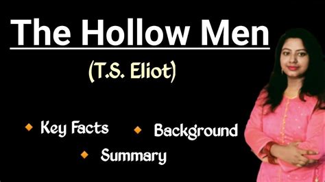 The Hollow Men by T.S. Eliot | The Hollow Men text | background | Key ...