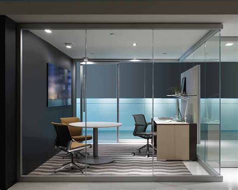 Glass walls allow for privacy from sound. | Office design, Modern ...