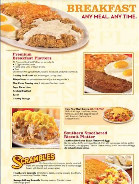 Huddle House Menu, Menu for Huddle House, Hanceville, Hanceville ...