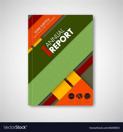 Brochure front page template with material design Vector Image