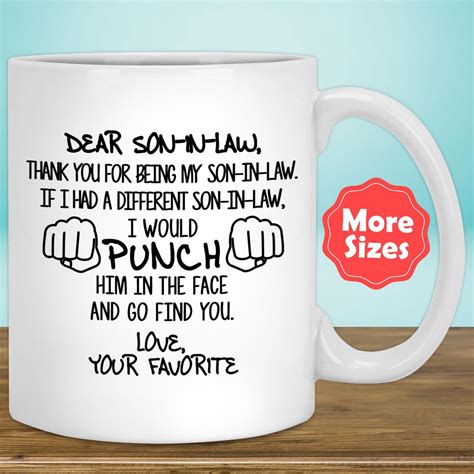 Funny Son in Law Gifts, Son in Law Mug Coffee Cup, Gift for Son in Law ...