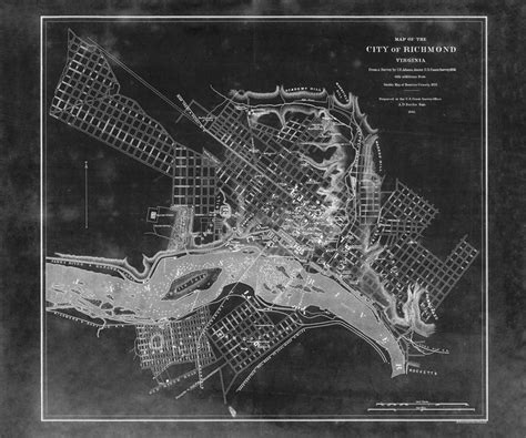 1864 Richmond VA Map Reprint Civil War Map Reprint 4 Large - Etsy