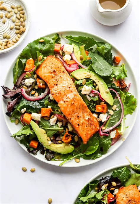 Superfood Salmon Salad {w/ Lemon Vinaigrette} - Eating Bird Food