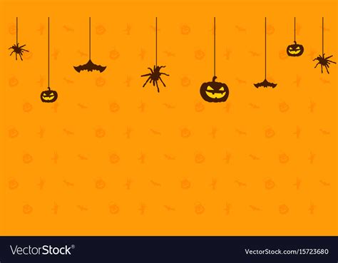 Happy halloween on orange background Royalty Free Vector