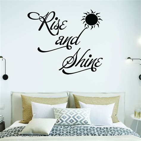 Winston Porter Rise and Shine Bedroom Quotes Wall Decal | Wayfair