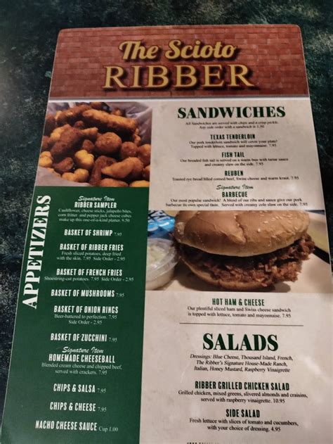 Menu at Scioto Ribber BBQ, Portsmouth