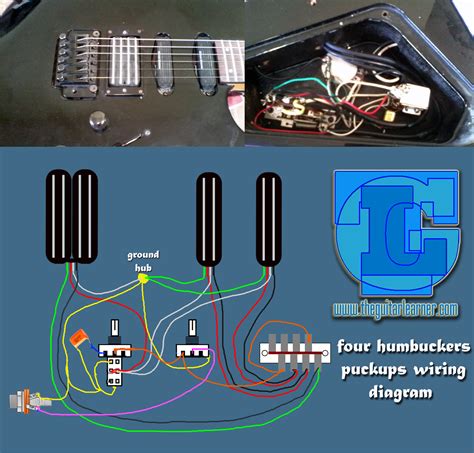 four humbuckers pickup wiring diagram – all hotrails and quadrail – The ...