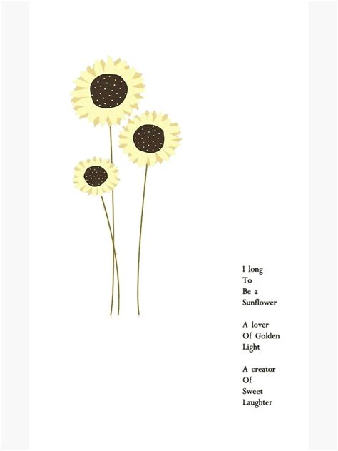 "Asthetic Sunflower Poem" Poster by fudgecream | Redbubble