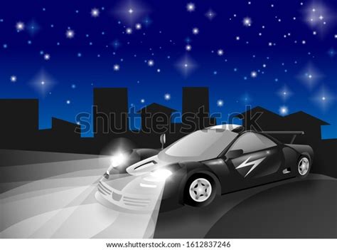 Black Car Night Wallpaper Stock Illustration 1612837246 | Shutterstock