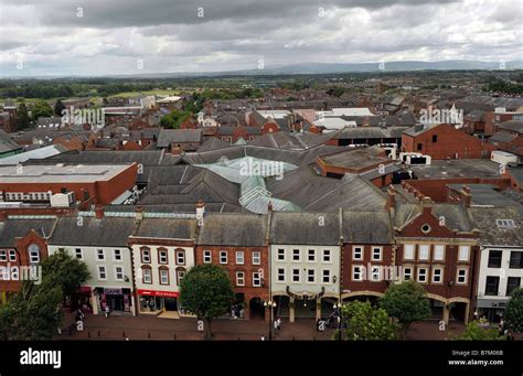 Elevated aerial general view over Carlisle city centre Stock Photo - Alamy