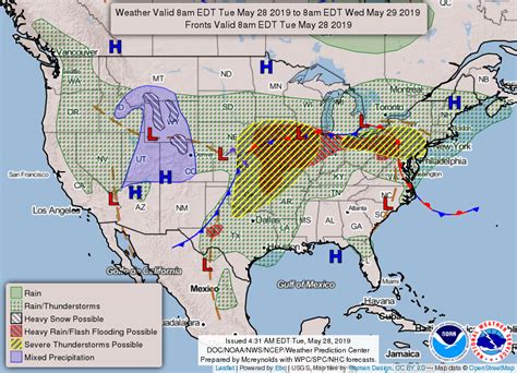 Tornado Texas Weather Map