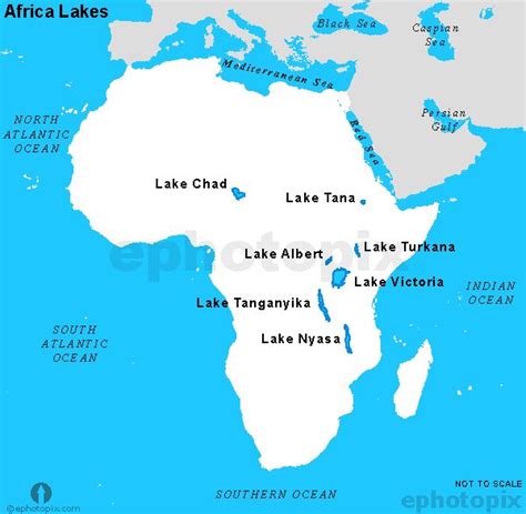 Africa Lakes Map, Lake Map of Africa | Lake map, Africa map, Lake