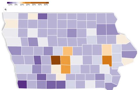 Iowa 2020 census data map: County population change | The Gazette