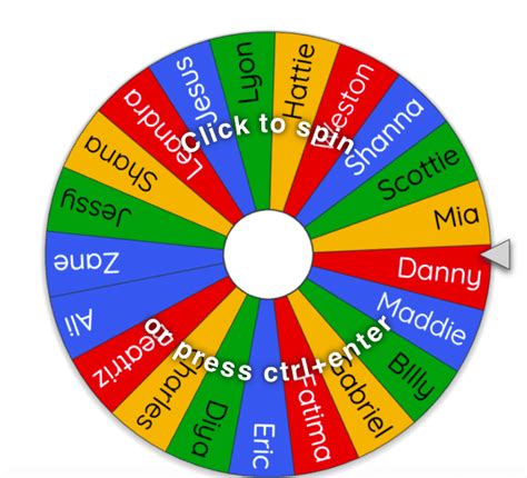 Color Wheel Spinner Online Generator