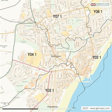 BRIDLINGTON of EAST_RIDING_OF_YORKSHIRE Files. Vector Street Map