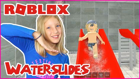 Going Down the Waterslide / Roblox Shower Simulator - YouTube