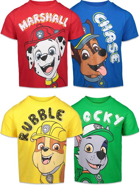 Nickelodeon - Nickelodeon Paw Patrol Toddler Boys 4 Pack T-Shirts 4T ...