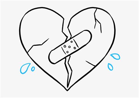 How To Draw Broken Heart - Drawings Of A Broken Heart - 680x678 PNG ...