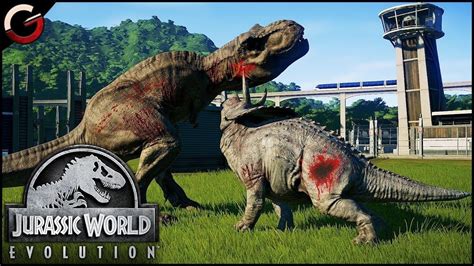 Jurassic World Evolution Gameplay! DINOSAURS FIGHTING BATTLE ARENA ...