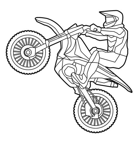 Dirt Bike Coloring Pages Printable for Free Download