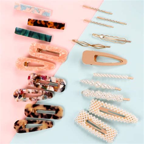 Amazon.com : SYEENIFY Fashion Hair Clips Set, 20 PCS Pearls Hair Clips ...