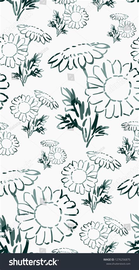 Ink Flower Vector Sketch Illustration Japanese: vector de stock (libre ...