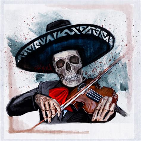 Mariachi De Los Muertos Painting by Joseph Oland - Fine Art America