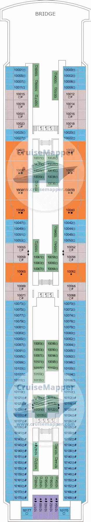 Marella Explorer deck 10 plan | CruiseMapper