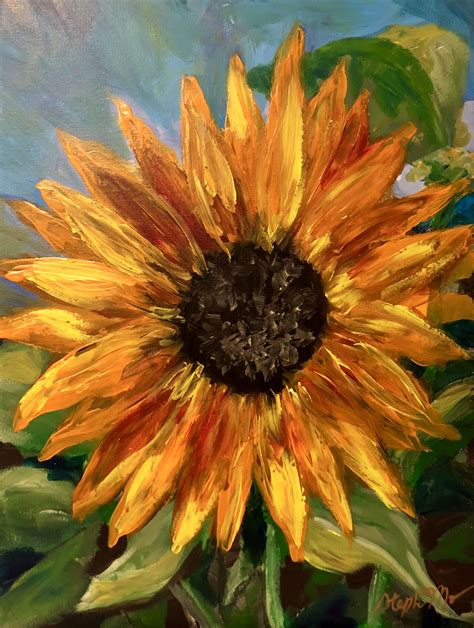 Acrylic Painting Sunflowers For Beginners - SUNFLOWER