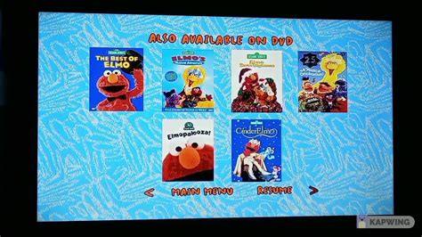 Elmo's World Wake Up with Elmo 2002 DVD Menu Walkthrough Reverse ...