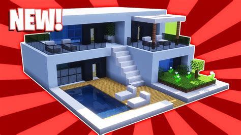 Modern House Minecraft Tutorial - Minecraft Small Easy Modern House How ...