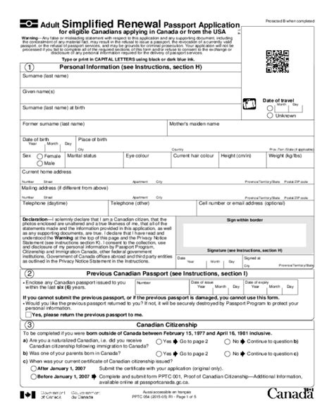 2020 Passport Renewal Form Fillable Printable PDF ...