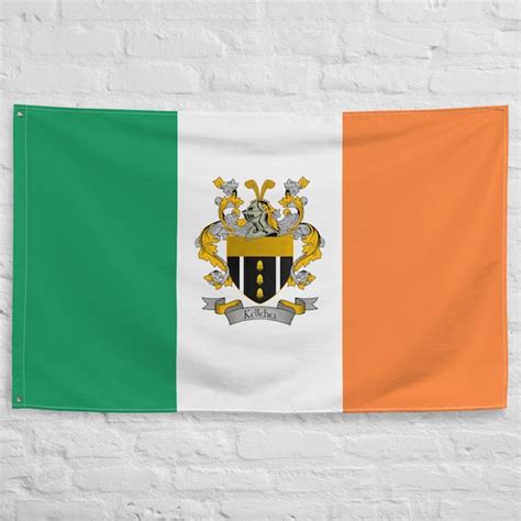 Kelleher Irish Coat of Arms Family Crest Ireland Flag Irish - Etsy Finland