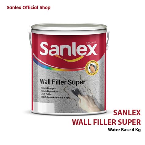 Jual Sanlex Wall Filler Super - Plamir Tembok - 4 Kg | Shopee Indonesia