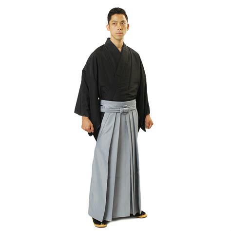 Japanese Kimono Men Hakama Umanori Grey Single Item- Brand New | eBay