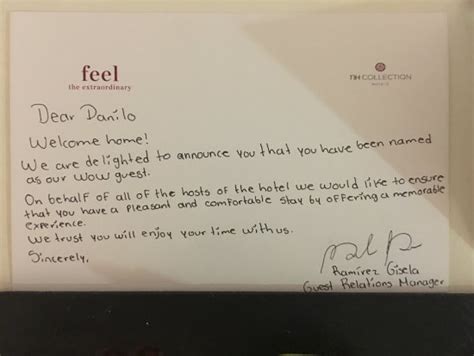 Welcome Letter For Hotel Guest | Onvacationswall.com