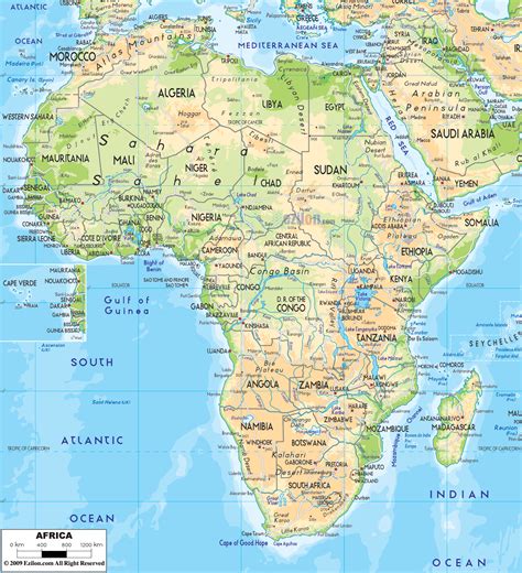 Geography Map Of Africa