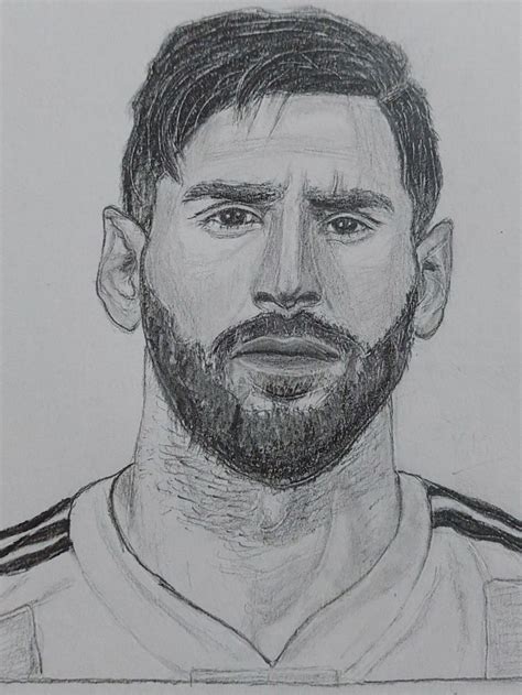 How to Draw Lionel Messi - Football Player⚽| Step-by-Step Drawing ...