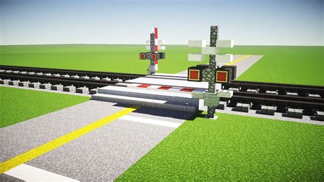 Minecraft Railroad Crossing Tutorial - YouTube