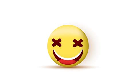 3d design icon smile emoji realistic yellow isolated on 7166553 Vector ...