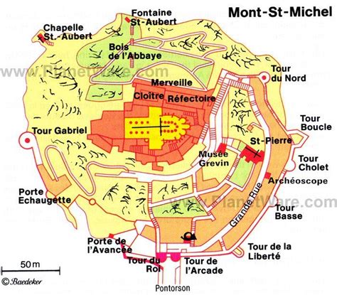 Mont-St-Michel Map - Tourist Attractions | Paris tourist attractions ...