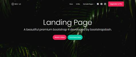 Top Free HTML Landing Page Templates 2020 - BootstrapDash