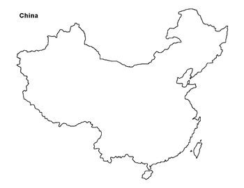 FREE - China Map Outline by The Harstad Collection | TpT