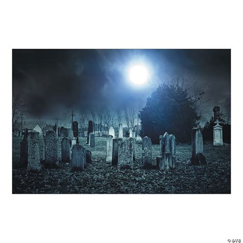 Haunted Cemetery Backdrop | Oriental Trading