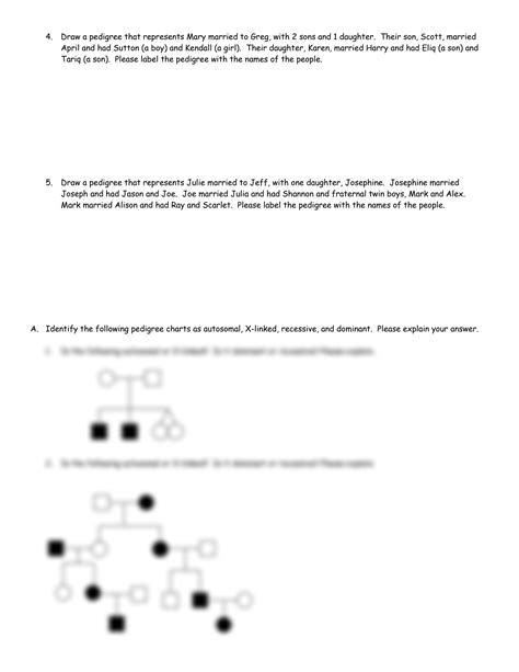 SOLUTION: Pedigree chart worksheet - Studypool